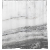 Weißer und grauer Marmor Duschvorhang (Vorderseite)