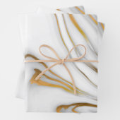 Weißer und grauer Marmor Geschenkpapier Set (Beispiel)