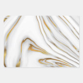 Weißer und grauer Marmor Geschenkpapier Set (Vorderseite 3)