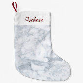 Weißer und grauer Marmor Kleiner Weihnachtsstrumpf (Vorderseite)