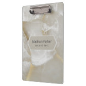 Weißer und grauer Marmor Klemmbrett (Links)