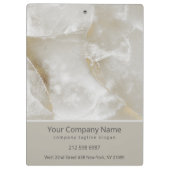 Weißer und grauer Marmor Klemmbrett (Rückseite)