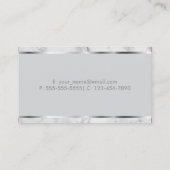 Weißer und grauer Marmor und metallischer Visitenkarte (Rückseite)