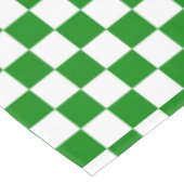 Weißer und grüner karierter Karo Tischdecke (Schrägansicht)