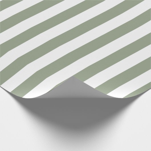 Weißer und grüner Streifen Geschenkpapier (Ecke)