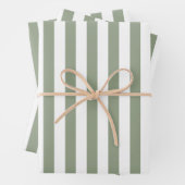 Weißer und grüner Streifen Geschenkpapier Set (Beispiel)
