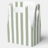 Weißer und grüner Streifen Geschenkschachtel (Geöffnet)