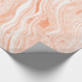 Weißer und leichter orangefarbener Marmor Geschenkpapier (Ecke)