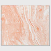 Weißer und leichter orangefarbener Marmor Geschenkpapier (Flach)
