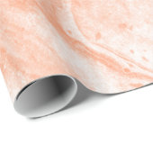 Weißer und leichter orangefarbener Marmor Geschenkpapier (Rolleneckpunkt)