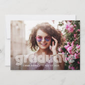 Weißer und neutraler Disco Text und Foto Grad Part Ankündigung (Vorderseite)