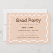 Weißer und neutraler Disco Text und Foto Grad Part Ankündigung (Rückseite)