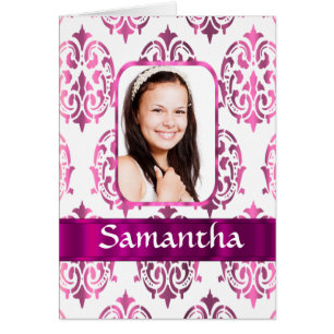 Weißer und rosa Damast