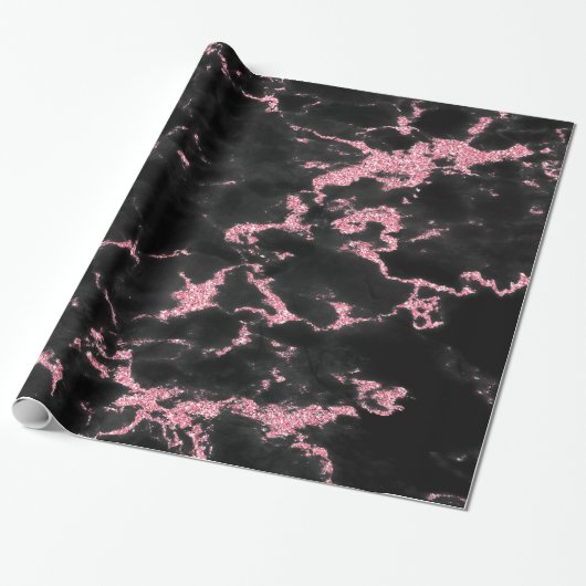 Weißer und rosa Glitzer Geschenkpapier (Ungerollt)