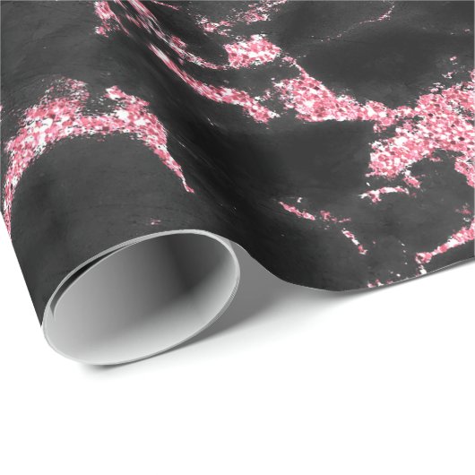 Weißer und rosa Glitzer Geschenkpapier (Rolleneckpunkt)