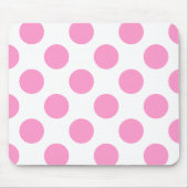 Weißer und rosa Polka-Dot Mousepad (Vorne)