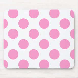 Weißer und rosa Punkte Mousepad
