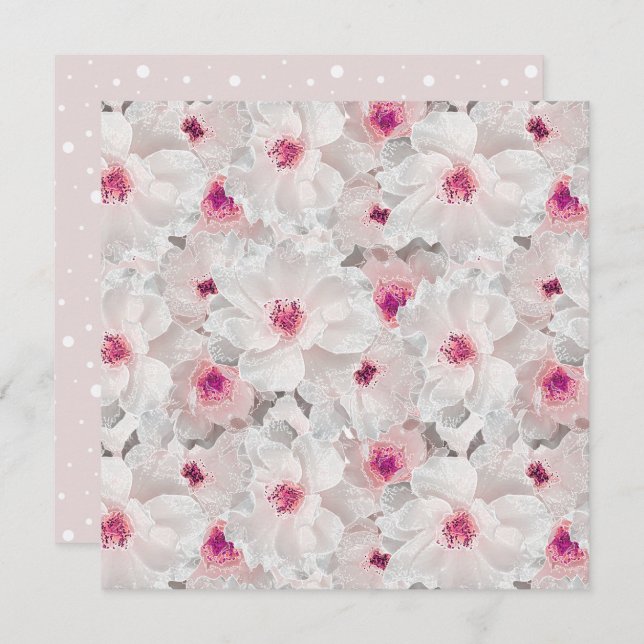 Weißer und rosafarbener Blumen (Vorne/Hinten)