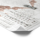 Weißer und Rose Goldene Moschee Poster (Ecke)