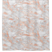 Weißer und Rose-Goldmarmor 2 Duschvorhang (Vorderseite)