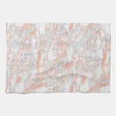 Weißer und Rose-Goldmarmor 2 Geschirrtuch (Horizontal)