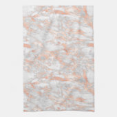 Weißer und Rose-Goldmarmor 2 Geschirrtuch (Vertikal)