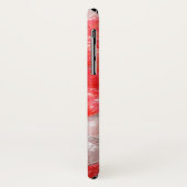 Weißer und roter künstlerischer Hexagonmuster Case-Mate iPhone Hülle (Hinten/Links)