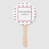 Weißer und roter LKW Geburtstag Fächer (Vorderseite)