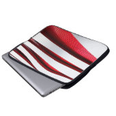 WEISSER UND ROTER METALLRAHMEN LAPTOPSCHUTZHÜLLE (Vorne Knopf)