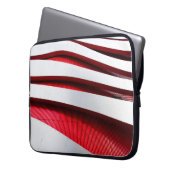 WEISSER UND ROTER METALLRAHMEN LAPTOPSCHUTZHÜLLE (Vorderseite Links)