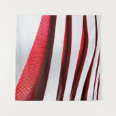 WEISSER UND ROTER METALLRAHMEN WANDTEPPICH (Vorderseite (Horizontal))