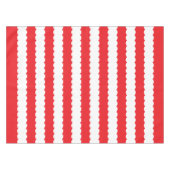 Weißer und roter Streifen Tischdecke (Vorderseite (Horizontal))