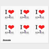 Weißer und runder Aufkleber (Blatt)