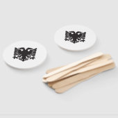 Weißer und schwarzalbanischer Adlerfan Fächer (Non-assembled)