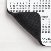 Weißer und schwarzer 2027-Kalender Werbeartikel Mousepad (Ecke)