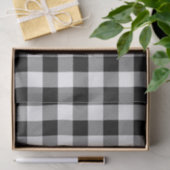 Weißer und schwarzer Büffel-Karo kariert - Seidenpapier (Geschenk)