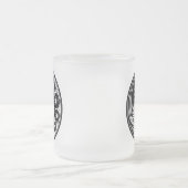 Weißer und schwarzer Drache Phoenix Yin Yang Mattglastasse (Mittel)