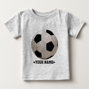 Weißer und schwarzer Fußball Baby T-shirt