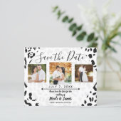Weißer und schwarzer Gepard Leopard Save the Date (Stehend Vorderseite)