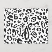 Weißer und schwarzer Gepard Leopard Save the Date (Rückseite)