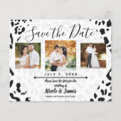 Weißer und schwarzer Gepard Leopard Save the Date (Vorderseite)