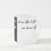 Weißer und schwarzer Kaffee Mattglastasse (VorderseiteRechts)