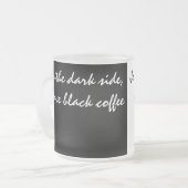 Weißer und schwarzer Kaffee Mattglastasse (Vorderseite Links)