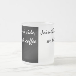 Weißer und schwarzer Kaffee Mattglastasse