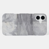 Weißer und schwarzer Marmor iPhone Hülle (Rückseite (Horizontal))