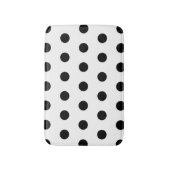 Weißer und schwarzer Polka-Dot Badematte (Vorderseite Vertikal)