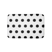 Weißer und schwarzer Polka-Dot Badematte (Vorderseite)