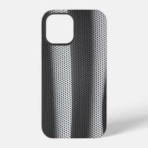 Weißer und schwarzer Punkte-Stoff iPhone 12 Hülle