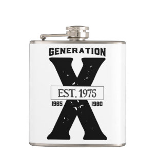 Weißer und schwarzer Typ X Vinyl-Wrapped Flask Flachmann