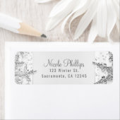 Weißer und Silberner Winter Schneeflocken Elegante (Insitu)